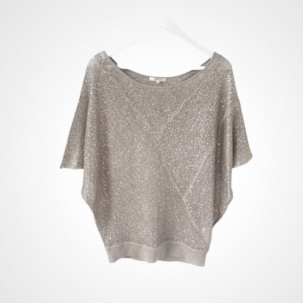 Women's Gold Sequin Dolman Sweater Size XS
